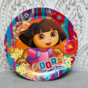 Zak Dora the Explorer Plate Kids 8in Multi-Color Melamine Floral Vintage